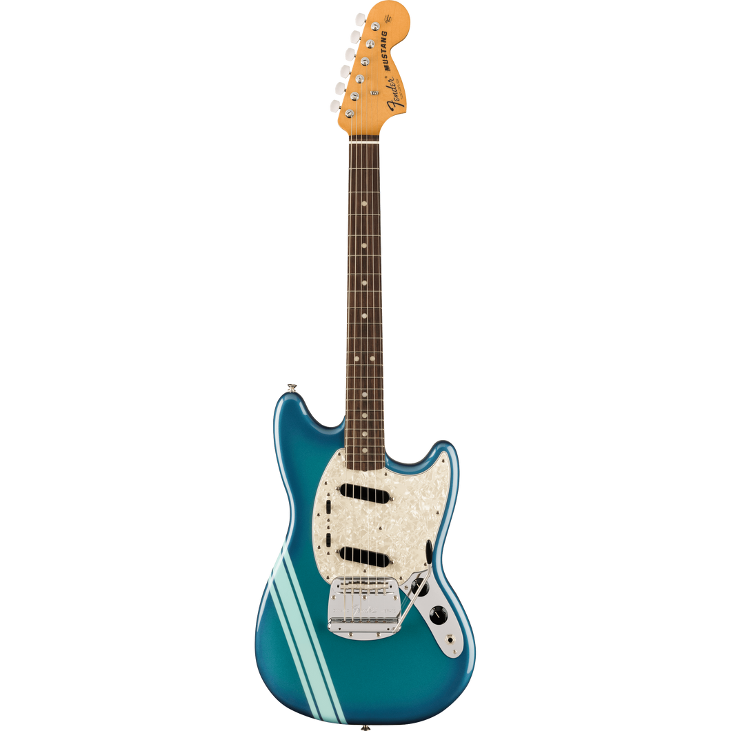 Fender 014-9130-320 Vintera II 70s Mustang Guitar, S-S, w/ Trem, RW, Competition Burgundy-Easy Music Center
