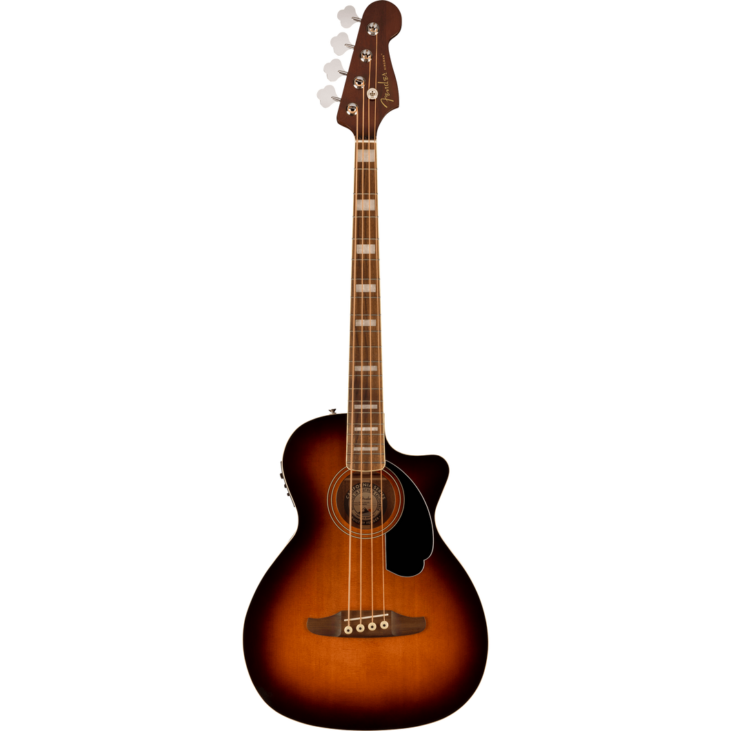 Fender 097-0783-164 Kingman 4-string Acoustic Bass w/ Electronics, Shaded Edge Burst-Easy Music Center