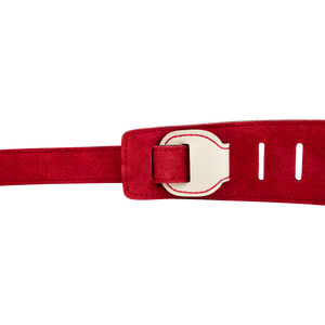 Fender 099-0650-109 John 5 Leather Guitar Strap, White/Red-Easy Music Center