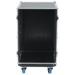 Gator G-TOUR-16U-CAST, ATA Wood Flight Rack Case, 16U, 17" Deep, with Casters-Easy Music Center
