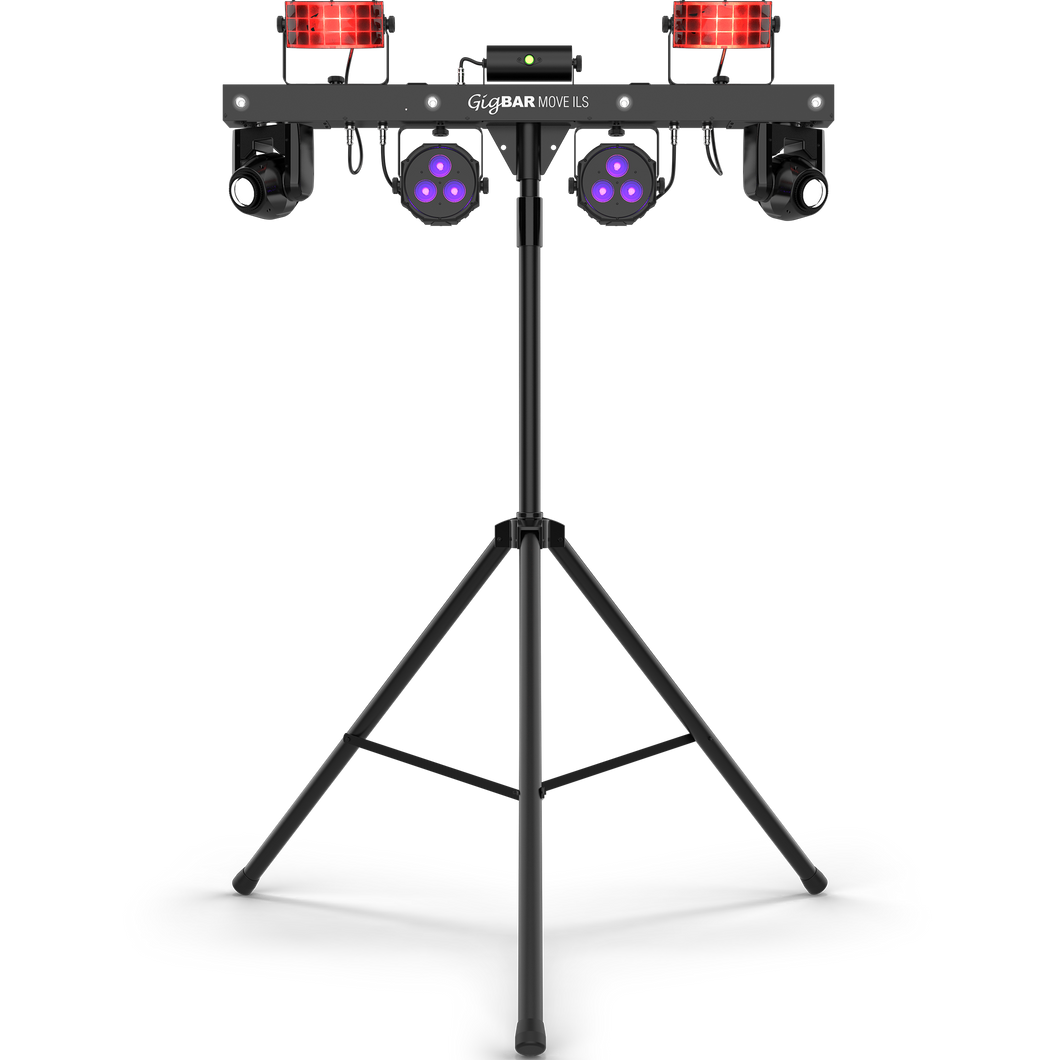 Chauvet GIGBARMOVEILS GigBar Move ILS 5-in-1 Pack-and-Play Lighting System-Easy Music Center