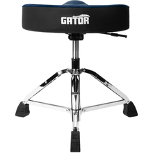 Load image into Gallery viewer, Gator GP-DTH-ASD-BL Drum Throne, Air Glide Saddle Seat w/ Pneumatic Height Adjustment, Blue-Easy Music Center
