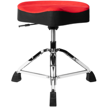 Load image into Gallery viewer, Gator GP-DTH-ASD-RD Drum Throne, Air Glide Saddle Seat w/ Pneumatic Height Adjustment, Red-Easy Music Center
