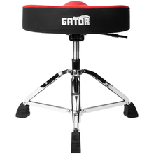 Load image into Gallery viewer, Gator GP-DTH-ASD-RD Drum Throne, Air Glide Saddle Seat w/ Pneumatic Height Adjustment, Red-Easy Music Center
