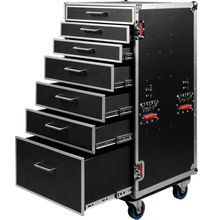 Load image into Gallery viewer, Gator GTOUR-WORKST7 Utility 7-Drawer Case w/ Fold-Out Table, 45.5" x 25" x 23.25"-Easy Music Center

