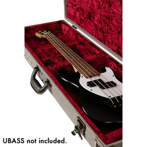 Kala HCGT-SB-4 Hard Case for 4-String Solid Body UBASS, Gray Tweed-Easy Music Center