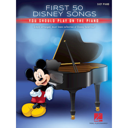 Hal Leonard HL00274938 First 50 Disney Songs You Should Play on the Piano-Easy Music Center