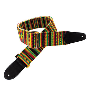 Henry Heller HPSEDX-03 2" Peruvian Inca Fabric Strap, Reggae-Easy Music Center