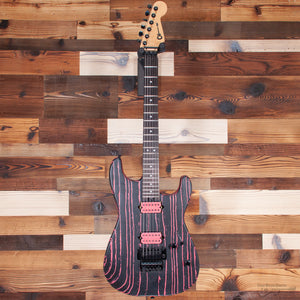 Charvel 297-5001-521 Pro-Mod San Dimas Style 1 Electric Guitar, HH, Floyd Rose, Ebony Fretboard - Neon Pink Ash (#KWC2110145)-Easy Music Center