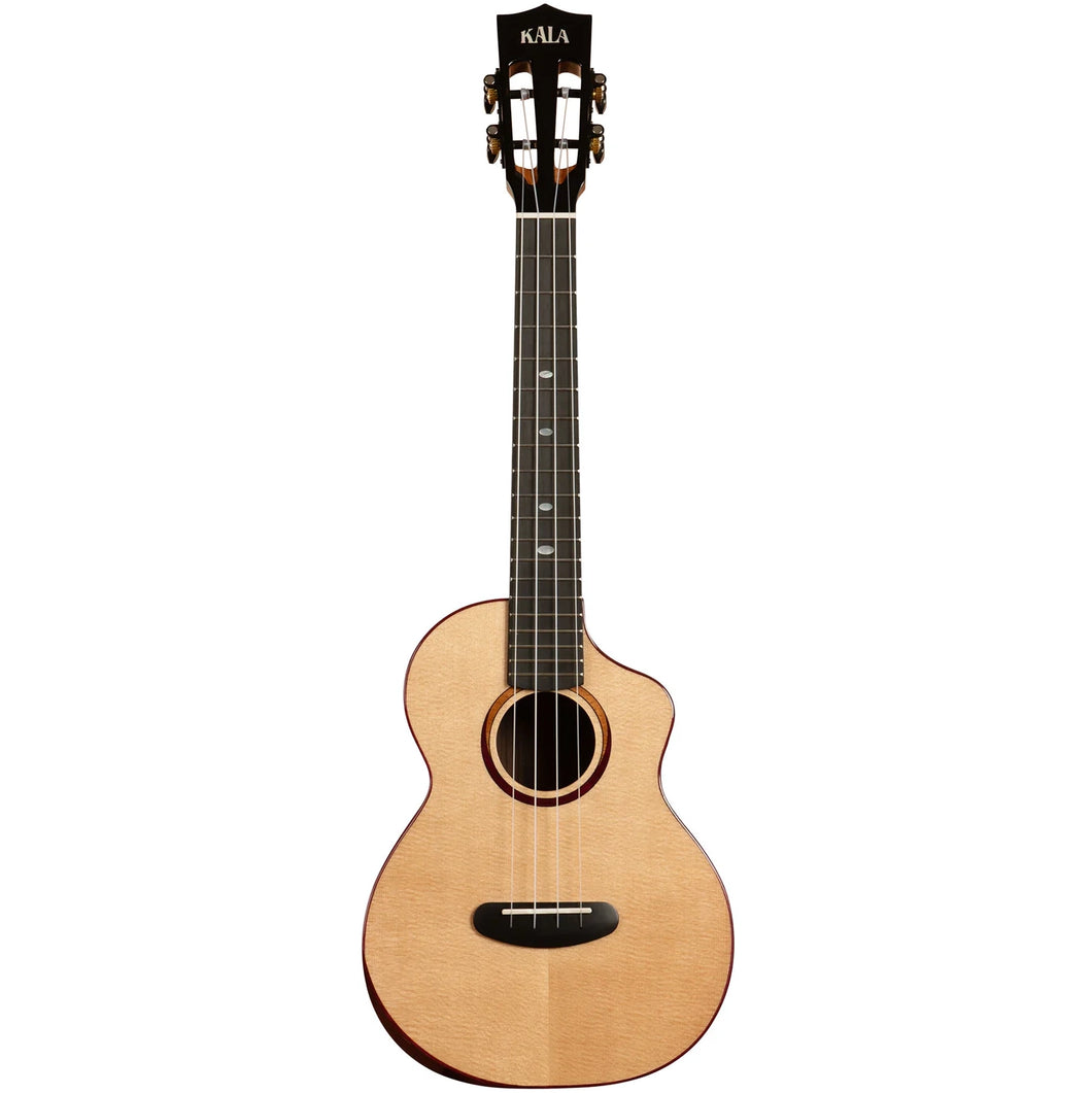 Kala KA-CT-SSRW-TG-C Contour Series All Solid Tenor Ukulele w/ Cutaway, Spruce Top, RW b/s, Gloss-Easy Music Center