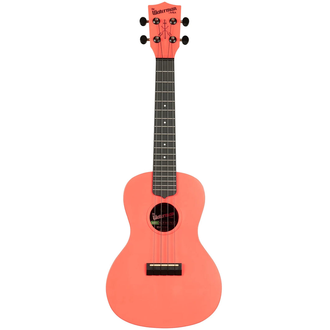 KALA KA-R-WMS-PK-C Concert Recycled Waterman Ukulele, Pink Dusk-Easy Music Center