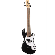 Load image into Gallery viewer, KALA UBASS-SB-BK-FS Solid Body UBASS, 4-String, Fretted, Black-Easy Music Center
