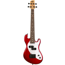 Load image into Gallery viewer, KALA UBASS-SB-RD-FS Solid Body UBASS, 4-String, Fretted, Red-Easy Music Center
