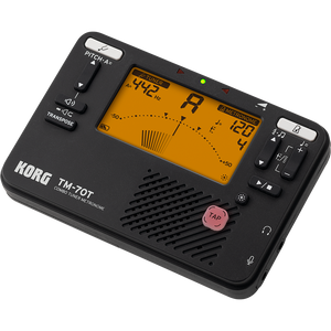 Korg TM70TBK Combined Tuner Metronome, Compact, Black-Easy Music Center