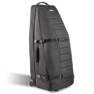 Black travel bag on a white background
