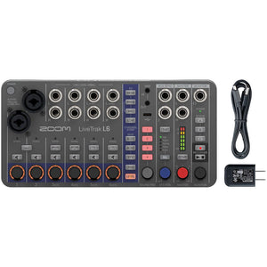 Zoom LIVETRAK-L6 LiveTrak L-6 Multi-Track Recording Mixer-Easy Music Center