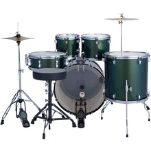 Load image into Gallery viewer, Ludwig LC195C5 Accent Drive Drumset, 5pc Full Kit w/ Hardware - 22, 10, 12, 16, 14s - Jade Dust-Easy Music Center
