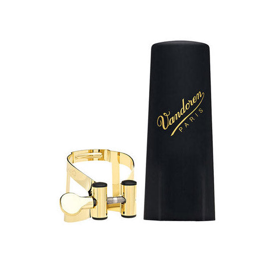 Vandoren LC58DP M|O Gilded Tenor Sax Ligature & Plastic Cap-Easy Music Center