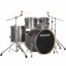 Load image into Gallery viewer, Ludwig LE522028NC Evolution 5pc Full Kit w/ Hardware, NO CYM, - 22, 10, 12, 16, 14s - Platinum-Easy Music Center
