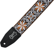 Load image into Gallery viewer, Levy MRHHT-13 2&quot; Right Height Jacquard Weave Guitar Strap w/ 60™s Style Hootenanny Yellow &amp; White Floral-Easy Music Center
