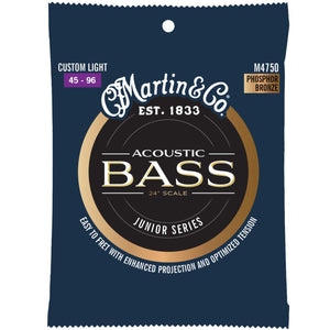 Martin M4750 Short-Scale 4-String Acoustic Bass Stings, Phosphor Bronze, 45-96-Easy Music Center