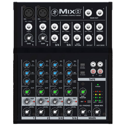 Mackie MIX8 8-Channel Compact Mixer-Easy Music Center