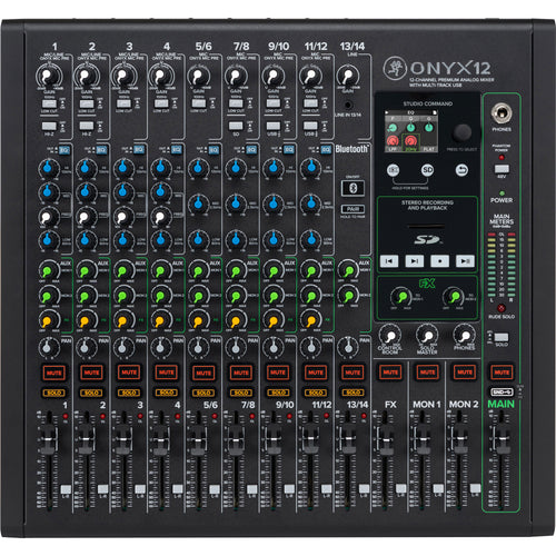Mackie ONYX12 12-Channel Premium Analog Mixer with Multi-Track USB-Easy Music Center