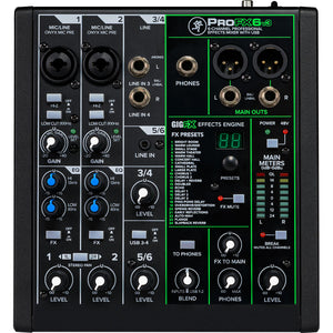 Mackie PROFX6V3 6 Channel Professional Effects Mixer with USB-Easy Music Center