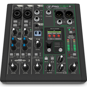 Mackie PROFX6V3+ 6-Channel Analog Mixer w/ Enhanced FX, USB Recording, and BT-Easy Music Center