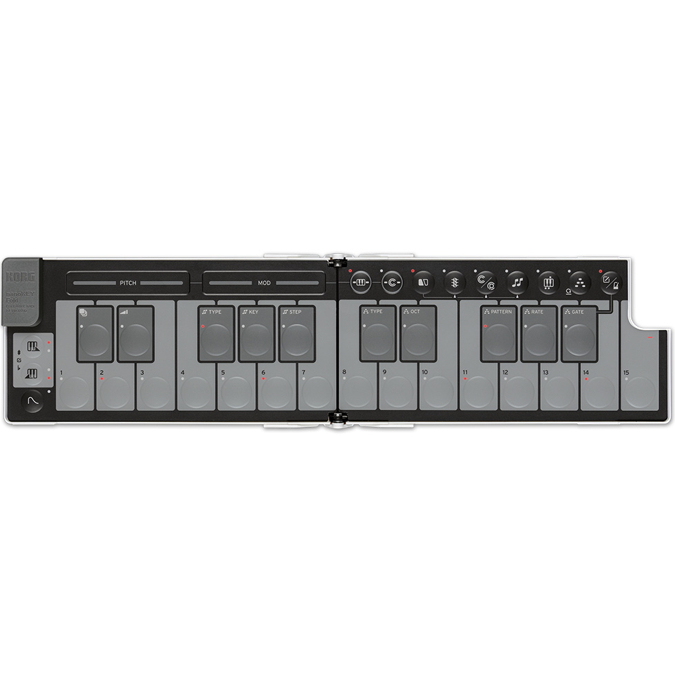 Korg NANOKEYFDWH nanoKEY Fold MIDI Keyboard, White-Easy Music Center