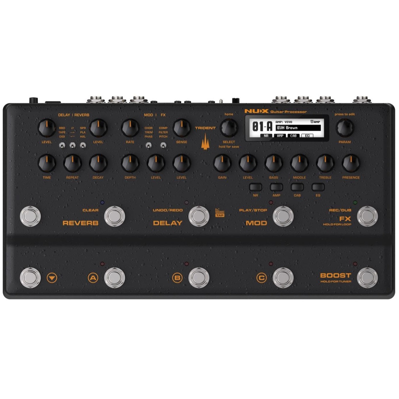 【再入荷！】 NUX TRIDENT Pedal Multi-Effects Modeler Amp Flagship (NME-5) ギター