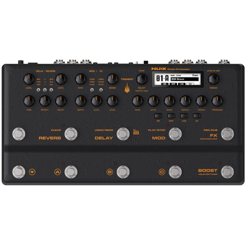 NUX TRIDENT (NME-5) Flagship Amp Modeler Multi-Effects Pedal-Easy Music Center