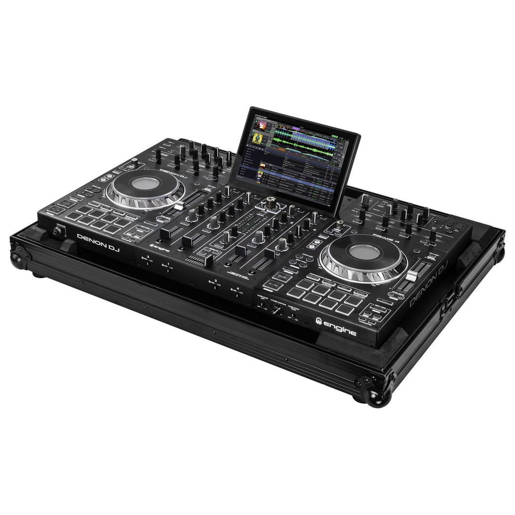 Odyssey FZDNPRIME4BL Black Label Low-Profile DJ Controller Case - Custom Fit for PRIME4/4+-Easy Music Center