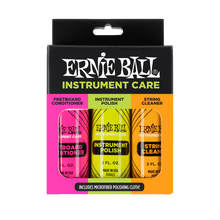 Load image into Gallery viewer, Ernie Ball P04225 Instrument Care 3-Pack with Microfiber Polish Cloth-Easy Music Center
