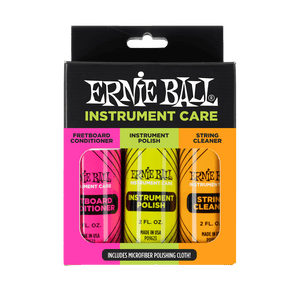 Ernie Ball P04225 Instrument Care 3-Pack with Microfiber Polish Cloth-Easy Music Center
