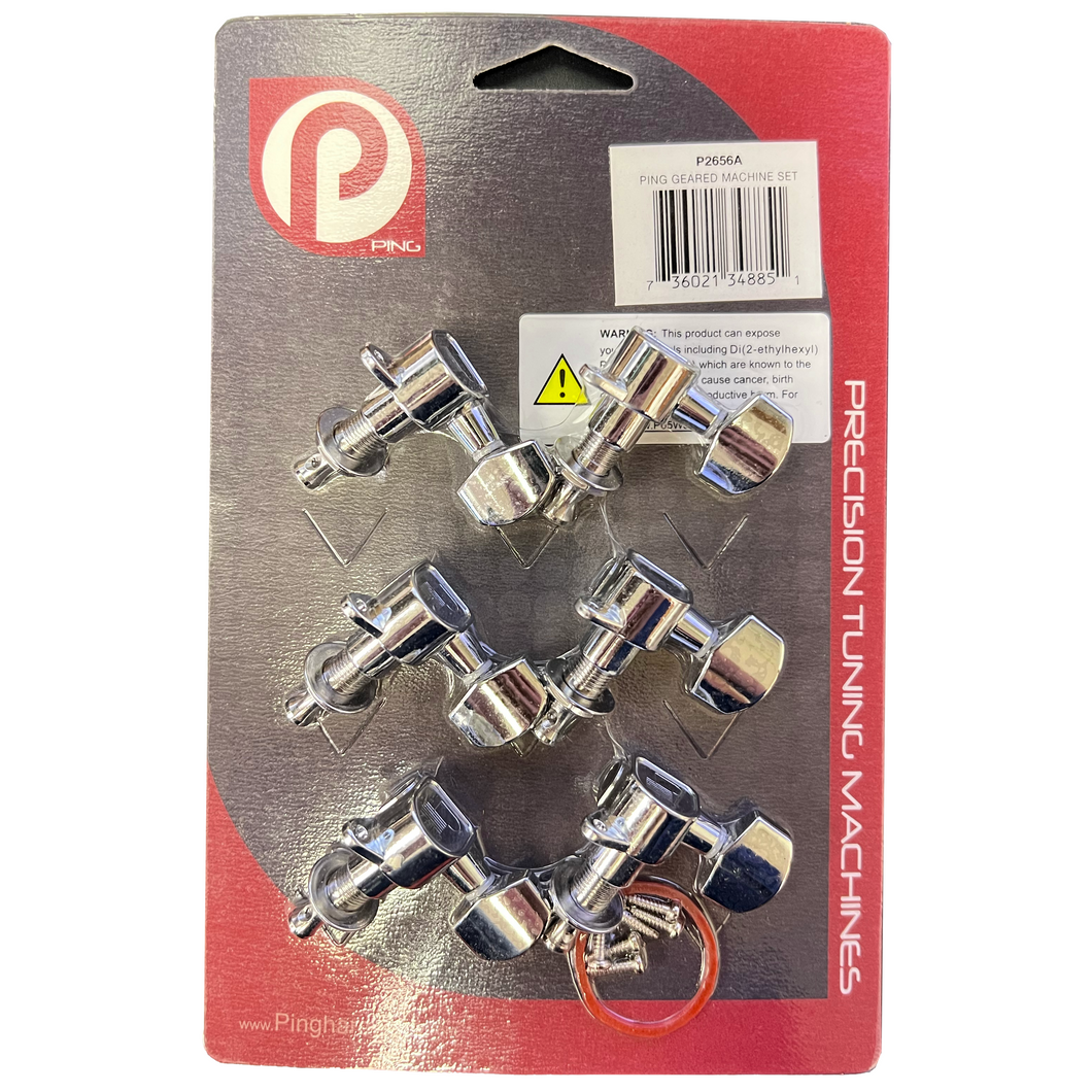 Ping P2656A In-Line Tuning Machine Set w/ Chrome Heads-Easy Music Center