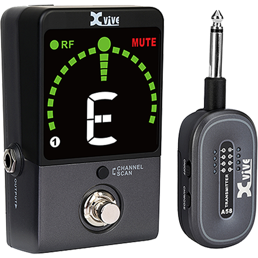 Xvive P58 5.8 Ghz Guitar Wireless System w/ Tuner Pedal Receiver-Easy Music Center