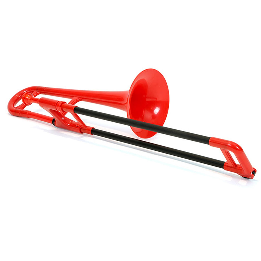 pBone PBONE2R Mini Plastic Trombone Red-Easy Music Center