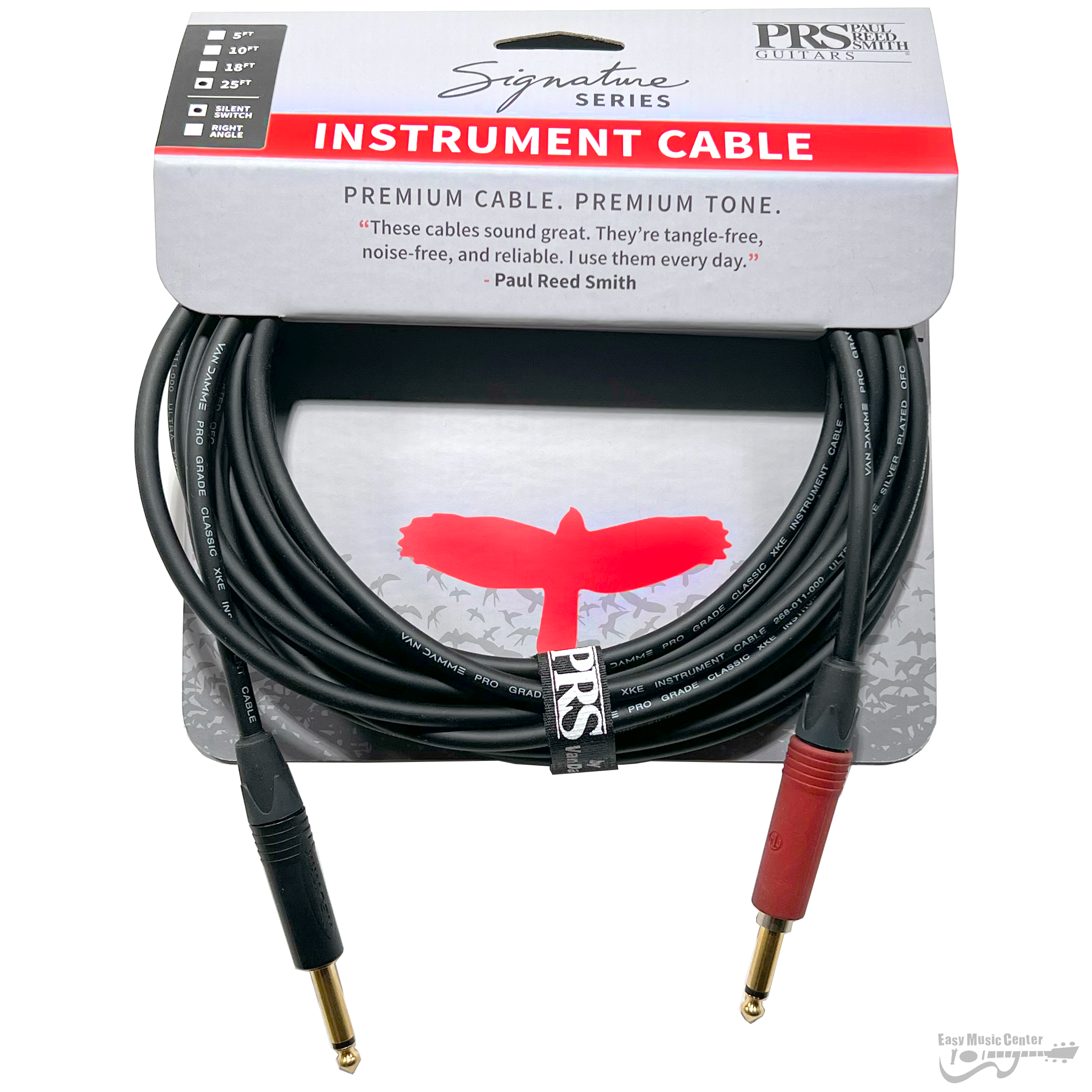 PRS PRS-SIG-CBL-SS-25 25ft Signature Instrument Cable, Straight