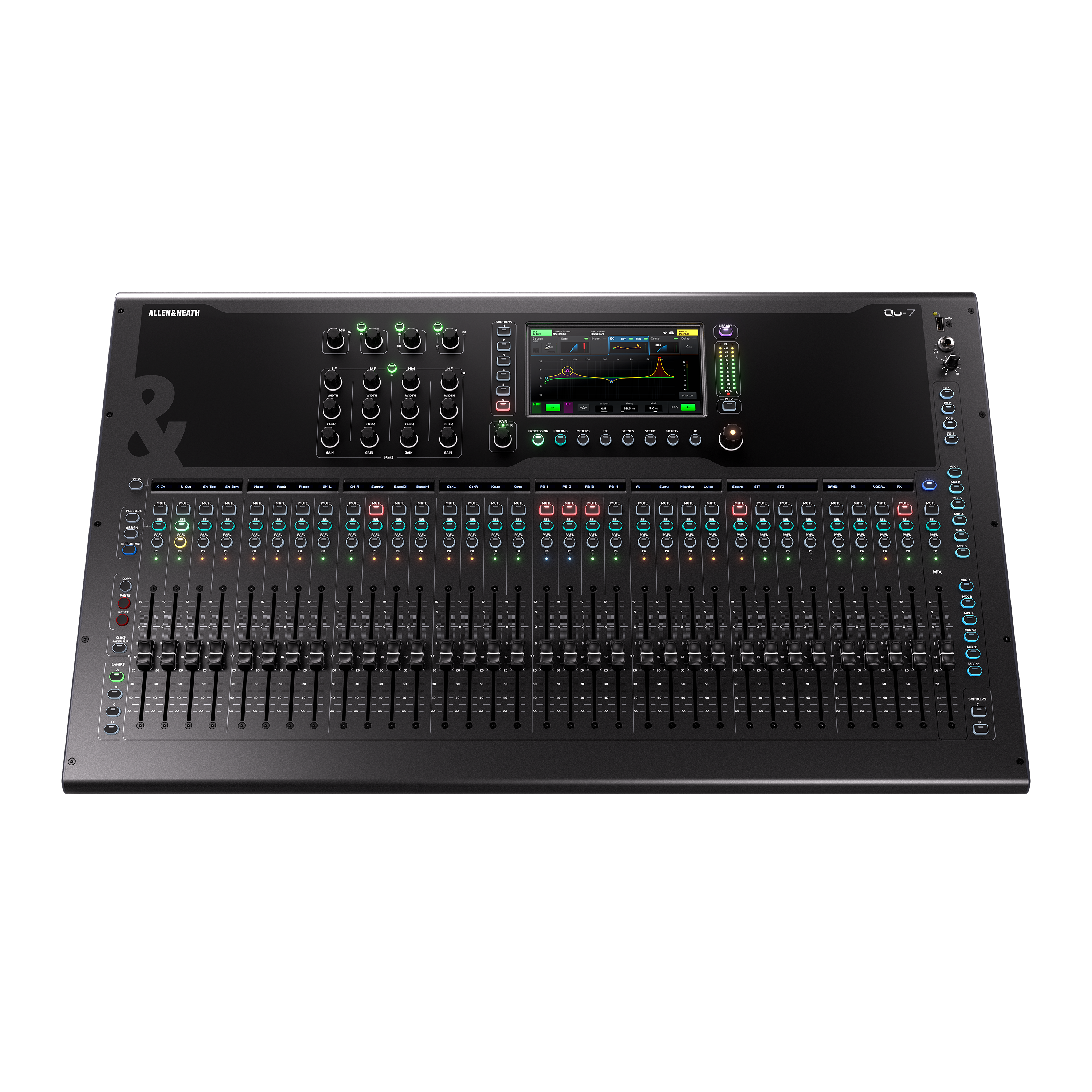 Allen & Heath QU-7 32-Channel Digital Mixer, 32 Preams, 20 Line