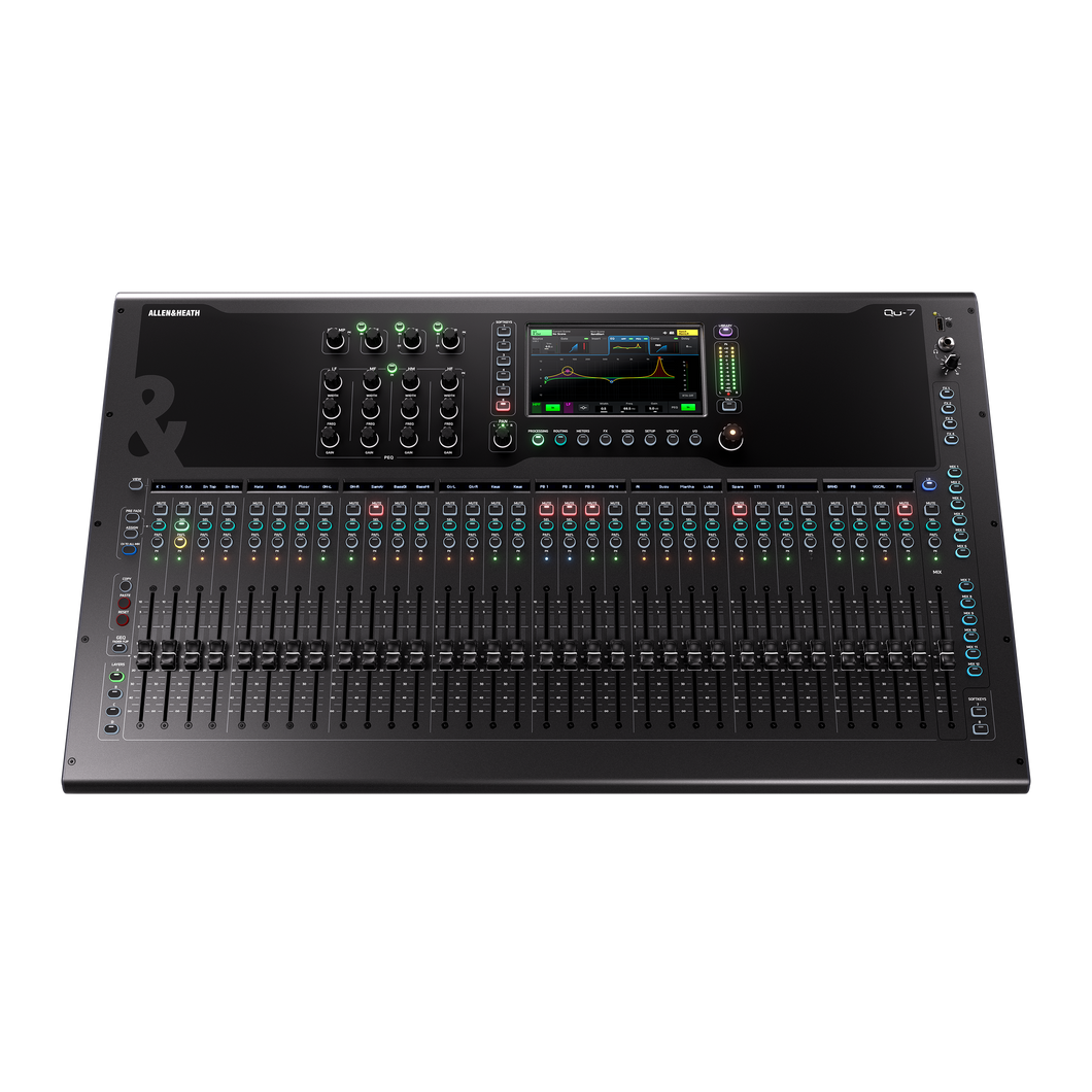Allen & Heath QU-7 32-Channel Digital Mixer, 32 Preams, 20 Line Out, 32+1 Fader-Easy Music Center