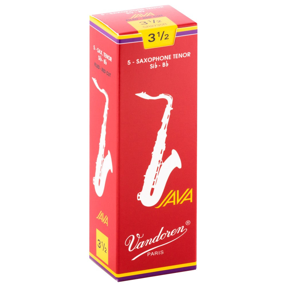Vandoren SR2735R Java Red Tenor Sax Reeds #3.5 - Box of 5-Easy Music Center