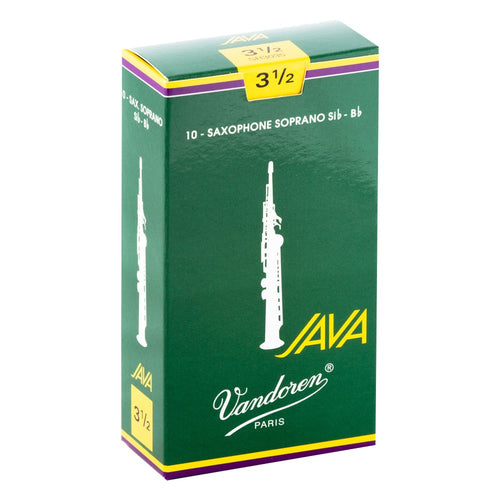 Vandoren SR3035 Soprano Sax Java Reeds #3 1/2 - Box of 10-Easy Music Center