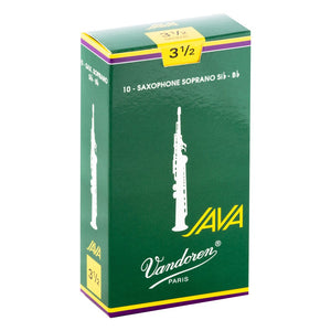 Vandoren SR3035 Soprano Sax Java Reeds #3 1/2 - Box of 10-Easy Music Center