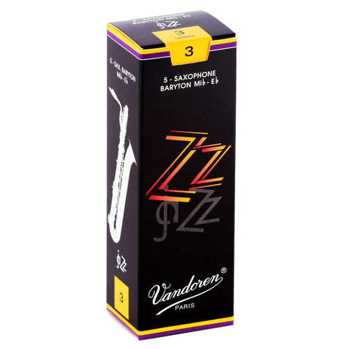 Vandoren SR443 ZZ Baritone Saxophone Reeds - Strength 3 (Box of 5)-Easy Music Center