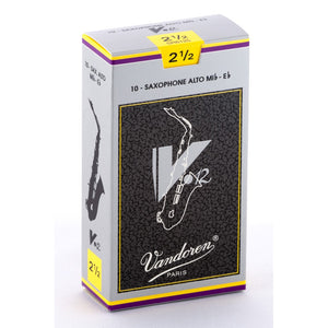 Vandoren SR6125 V12 Alto Sax Reeds - Strength 2 1/2 (Box of 10)-Easy Music Center