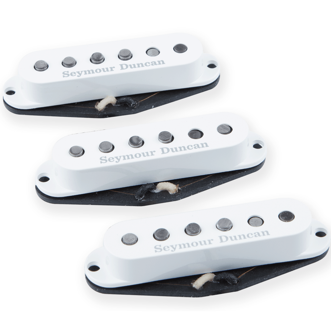 Seymour Duncan 11201-01-CSET SSL-1 Vintage Staggered for Strat, Calibrated Set, White-Easy Music Center