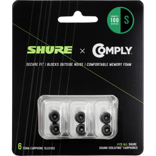 Load image into Gallery viewer, Shure EACYF1-6S Replacement Black Foam Sleeves for Shure SE, Small, 3 Pairs-Easy Music Center
