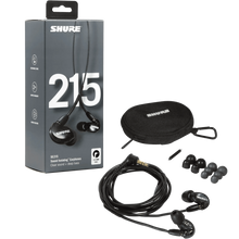 Load image into Gallery viewer, Shure SE215-K Earphones with Dynamic MicroDriver and Detachable Cable (Black)-Easy Music Center
