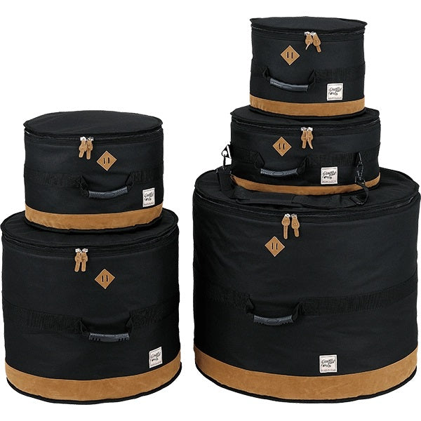 Tama TDSS52KBK Powerpad Designer Drum Bag Set (22, 10, 12, 16, 14), Black-Easy Music Center